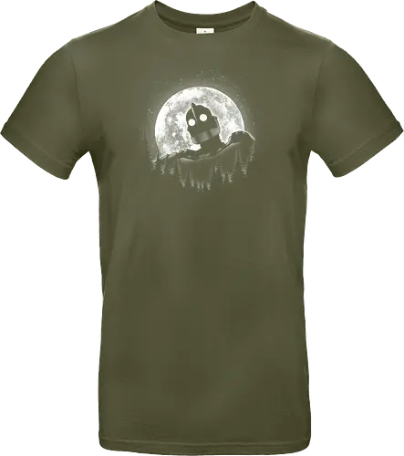 Moonlight Iron - moon, moonlight, space, star, giant, iron, iron giant - Standard T-Shirt
