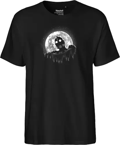 Moonlight Iron - moon, moonlight, space, star, giant, iron, iron giant - Fairtrade T-Shirt