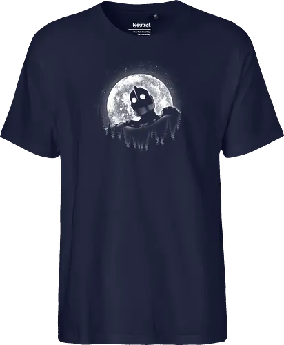Moonlight Iron - moon, moonlight, space, star, giant, iron, iron giant - Fairtrade T-Shirt