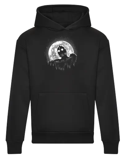 Moonlight Iron - moon, moonlight, space, star, giant, iron, iron giant - Heavyweight Hoodie