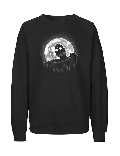 Moonlight Iron - moon, moonlight, space, star, giant, iron, iron giant - Fairtrade Sweatshirt