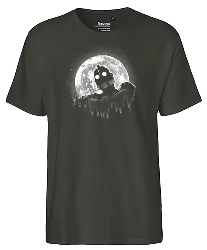 Moonlight Iron - moon, moonlight, space, star, giant, iron, iron giant - Fairtrade T-Shirt