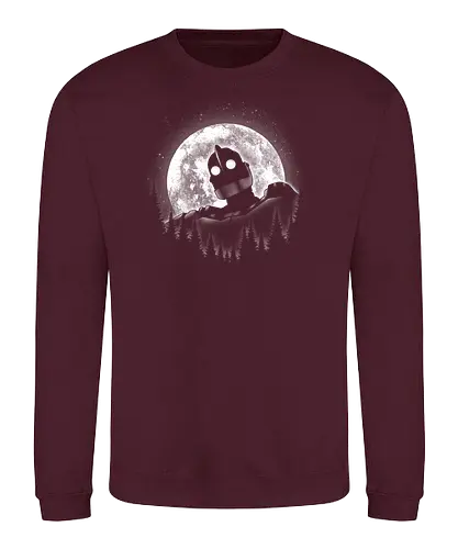 Moonlight Iron - moon, moonlight, space, star, giant, iron, iron giant - Sweatshirt