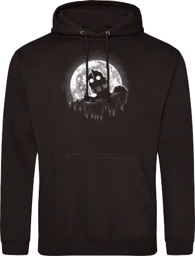 Moonlight Iron - moon, moonlight, space, star, giant, iron, iron giant - Standard Hoodie