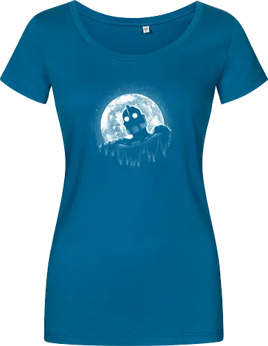 Moonlight Iron - moon, moonlight, space, star, giant, iron, iron giant - Damen T-Shirt