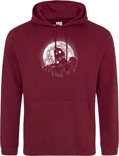 Moonlight Iron - moon, moonlight, space, star, giant, iron, iron giant - Standard Hoodie
