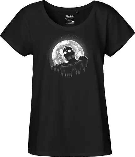 Moonlight Iron - moon, moonlight, space, star, giant, iron, iron giant - Fairtrade Girl Shirt