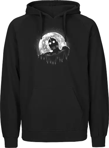 Moonlight Iron - moon, moonlight, space, star, giant, iron, iron giant - Fairtrade Hoodie