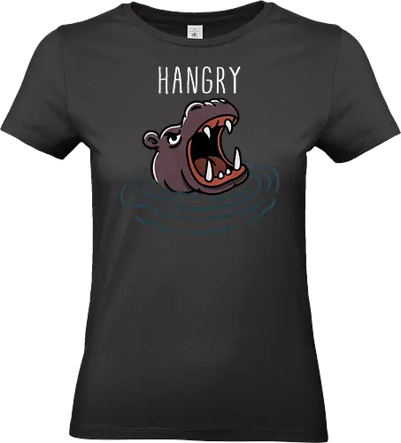 Hungary Hippo - hippo, hippopotamus, cute hippo, animal lover, wildlife art, funny hippo, hippo design, nature illustration, zoo animals, baby hippo, funny, pun - Standard T-Shirt (Frauen)