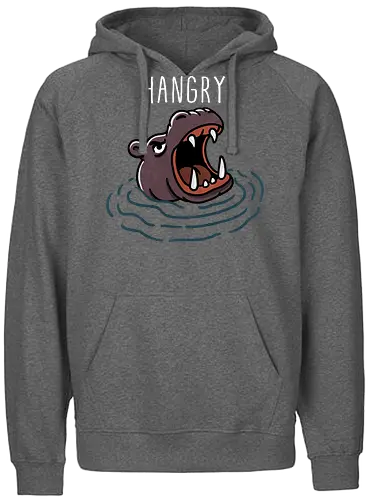 Hungary Hippo - hippo, hippopotamus, cute hippo, animal lover, wildlife art, funny hippo, hippo design, nature illustration, zoo animals, baby hippo, funny, pun - Fairtrade Hoodie
