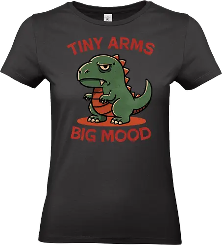 Big Mood Dino - tiny, cute dinosaur, dino art, dinosaur illustration, funny dinosaur, moody dino design, dinosaur gifts, cartoon dino, dinosaur lover, dinosaurs for kids, vintage dinosaur - Standard T-Shirt (Frauen)