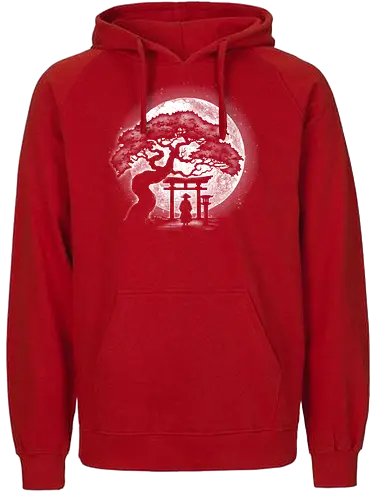 Moonlight Blossom - samurai, kawaii, anime, japan, warrior, martialarts, ninja, vintage, video game, fantasy, moonlight, moonJapanese culture, Tokyo skyline, Sakura blossoms, Japan travel, Tokyo tower, Japanese art, Kyoto temples, Anime, Sumo wrestling, Cherry blossom festival - Fairtrade Hoodie