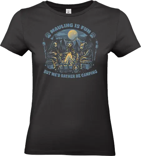 Bears Would Rather Be Camping - camping, outdoor, funny, humor, animals, adventure, Bear, bears - Standard T-Shirt (Frauen)