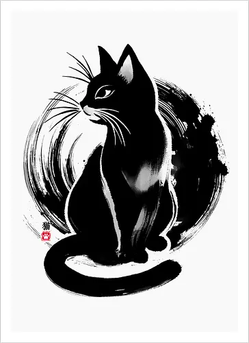 Sumi-e Cat