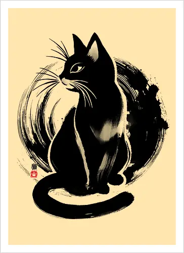 Sumi-e Cat