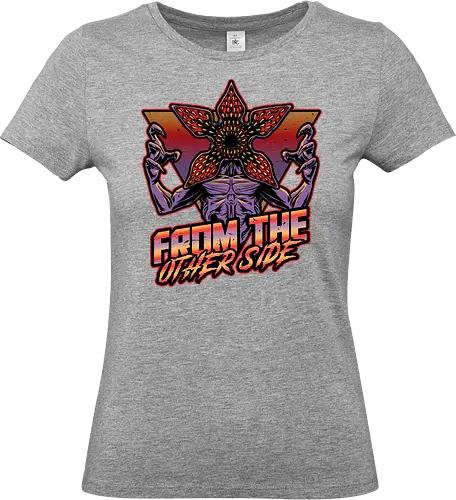 Dimensional Monster Vaporwave - Tv Show, Rpg, 80s, Badge, Retro, Retro Vintage, Vintage, Halloween, Classic Movie, Classic, Demon, Monster, Creature, Spooky, Creepy, Vaporwave, Neon, Neon Sign, Cool - Standard T-Shirt (Frauen)