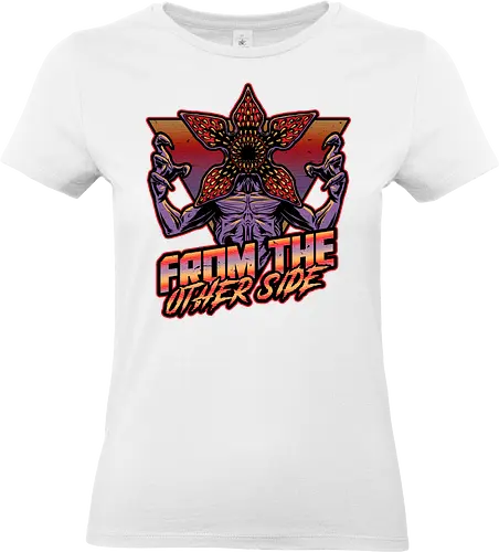 Dimensional Monster Vaporwave - Tv Show, Rpg, 80s, Badge, Retro, Retro Vintage, Vintage, Halloween, Classic Movie, Classic, Demon, Monster, Creature, Spooky, Creepy, Vaporwave, Neon, Neon Sign, Cool - Standard T-Shirt (Frauen)
