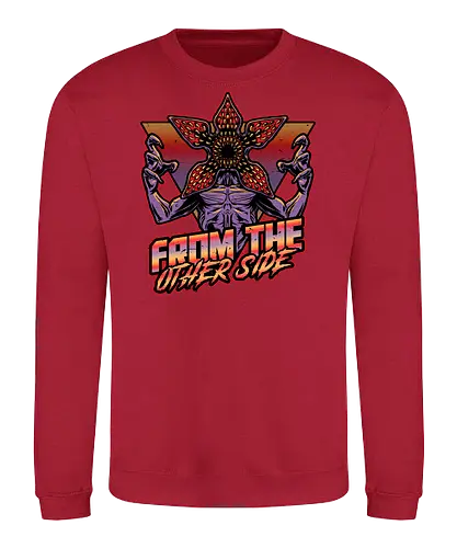 Dimensional Monster Vaporwave - Tv Show, Rpg, 80s, Badge, Retro, Retro Vintage, Vintage, Halloween, Classic Movie, Classic, Demon, Monster, Creature, Spooky, Creepy, Vaporwave, Neon, Neon Sign, Cool - Sweatshirt