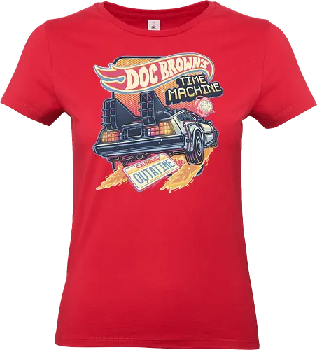Blazing Time Machine - Movies, time, time travel, classic, classic movie, vehicle, time machine - Standard T-Shirt (Frauen)