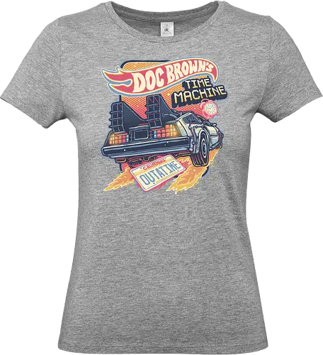 Blazing Time Machine - Movies, time, time travel, classic, classic movie, vehicle, time machine - Standard T-Shirt (Frauen)