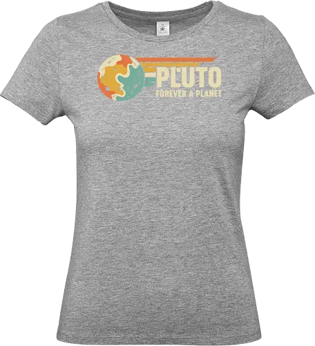 Pluto: Forever A Planet - Retro Solar System - Pluto, forever a planet, astronomy, solar system, science shirt, retro aesthetic, vintage space, nostalgic, planetary defense, dwarf planet, outer space, science humor, teacher gift, celestial body, mid-century - Standard T-Shirt (Frauen)