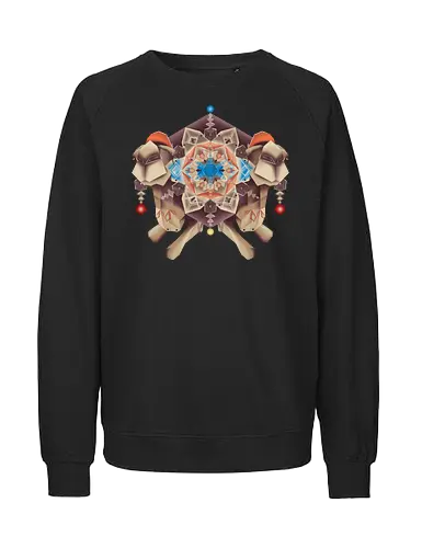Camela Arabesque - camel, Kamel, Mandala, kaleidoscope, Kaleidoskop, desert, Wüste, geometrisch, oriental, orientalisch, arabisch - Fairtrade Sweatshirt