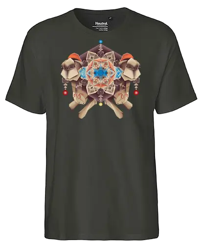Camela Arabesque - camel, Kamel, Mandala, kaleidoscope, Kaleidoskop, desert, Wüste, geometrisch, oriental, orientalisch, arabisch - Fairtrade T-Shirt