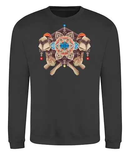 Camela Arabesque - camel, Kamel, Mandala, kaleidoscope, Kaleidoskop, desert, Wüste, geometrisch, oriental, orientalisch, arabisch - Sweatshirt