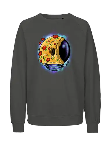 galactic astro pizza  - pizza, food, space, astronout, delicious, beverages, meatball, sausages, fastfood, bestfriend - Fairtrade Sweatshirt