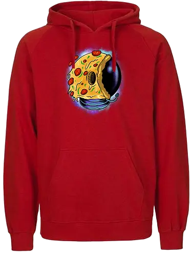 galactic astro pizza  - pizza, food, space, astronout, delicious, beverages, meatball, sausages, fastfood, bestfriend - Fairtrade Hoodie
