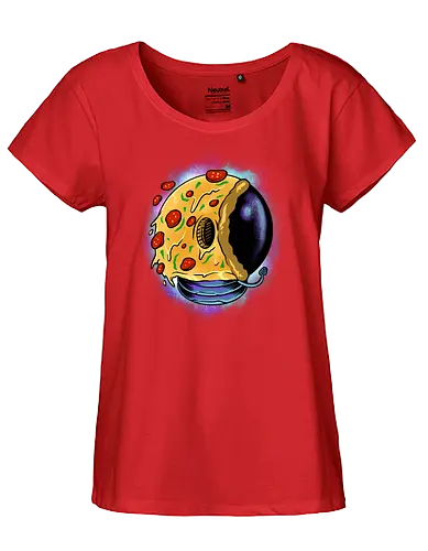 galactic astro pizza  - pizza, food, space, astronout, delicious, beverages, meatball, sausages, fastfood, bestfriend - Fairtrade Girl Shirt