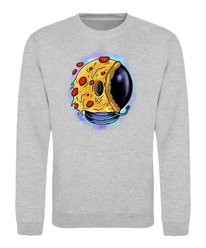 galactic astro pizza  - pizza, food, space, astronout, delicious, beverages, meatball, sausages, fastfood, bestfriend - Sweatshirt