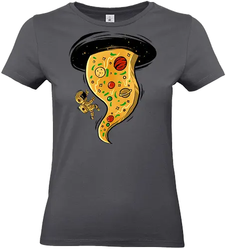 black hole pizza - pizza, food, space, astronout, delicious, beverages, meatball, sausages, fastfood, bestfriend - Standard T-Shirt (Frauen)