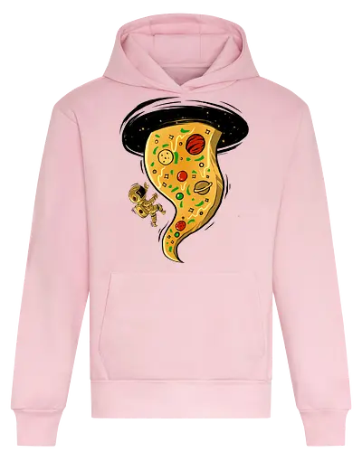 black hole pizza - pizza, food, space, astronout, delicious, beverages, meatball, sausages, fastfood, bestfriend - Heavyweight Hoodie