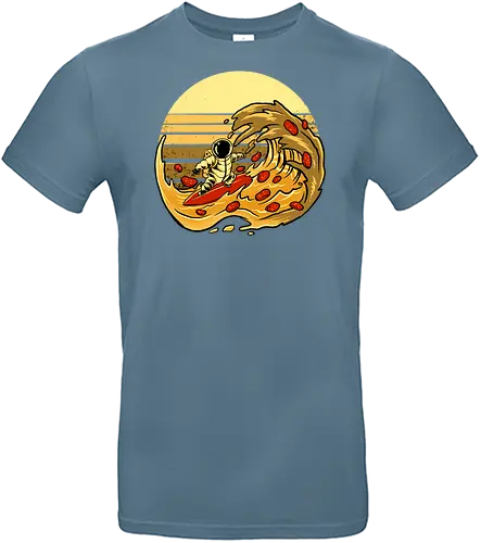 fun cheesey wave  - pizza, food, space, astronout, delicious, beverages, meatball, sausages, fastfood, bestfriend - Standard T-Shirt