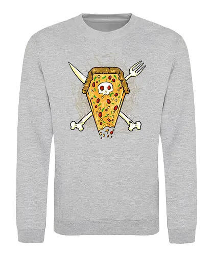 dead of pizza  - pizza, food, dracula, vampire, halloween, spooky, creepy, space, astronout, delicious, beverages, meatball, sausages, fastfood, bestfriend - Sweatshirt
