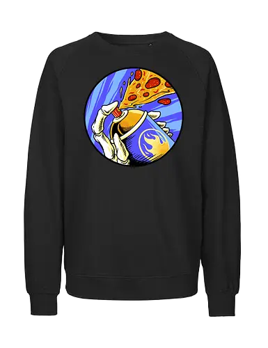 colorful life of pizza - pizza, food, dracula, vampire, halloween, spooky, creepy, space, astronout, delicious, beverages, meatball, sausages, fastfood, bestfriend - Fairtrade Sweatshirt