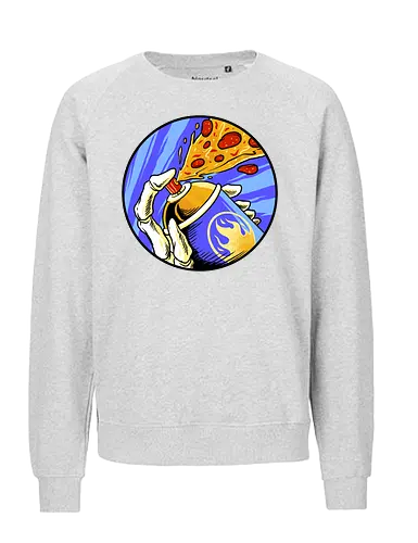 colorful life of pizza - pizza, food, dracula, vampire, halloween, spooky, creepy, space, astronout, delicious, beverages, meatball, sausages, fastfood, bestfriend - Fairtrade Sweatshirt