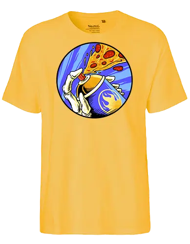 colorful life of pizza - pizza, food, dracula, vampire, halloween, spooky, creepy, space, astronout, delicious, beverages, meatball, sausages, fastfood, bestfriend - Fairtrade T-Shirt