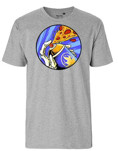 colorful life of pizza - pizza, food, dracula, vampire, halloween, spooky, creepy, space, astronout, delicious, beverages, meatball, sausages, fastfood, bestfriend - Fairtrade T-Shirt