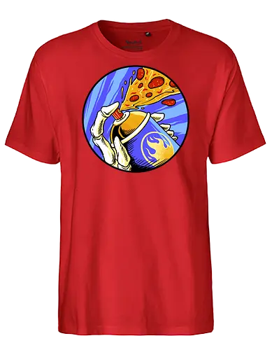 colorful life of pizza - pizza, food, dracula, vampire, halloween, spooky, creepy, space, astronout, delicious, beverages, meatball, sausages, fastfood, bestfriend - Fairtrade T-Shirt