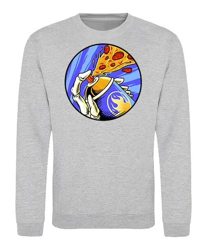 colorful life of pizza - pizza, food, dracula, vampire, halloween, spooky, creepy, space, astronout, delicious, beverages, meatball, sausages, fastfood, bestfriend - Sweatshirt