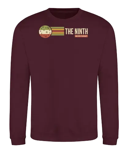 The Ninth Planet: Never Forget Retro Design - Pluto, the ninth, never forget, planet, astronomy, solar system, science shirt, retro space, vintage aesthetic, nostalgic, dwarf planet, outer space, science humor, teacher gift, celestial, space lover - Sweatshirt
