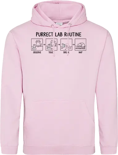 Purrect Lab Routine: Observe, Touch, Break, Nap