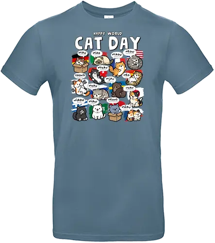 World Cat Day - cats, cat, cat christmas, cat dad, cat lady, cat lover, cat mom, cat owner, cats love, international, kitten, kitty, meow, translator - Standard T-Shirt