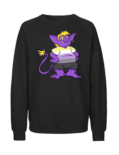 Nonbinary Goblin  - Queer, Pride, Goblin, LGBTQIA, Non binary - Fairtrade Sweatshirt