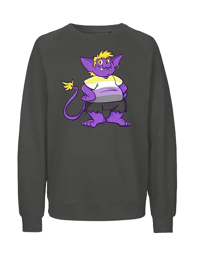 Nonbinary Goblin  - Queer, Pride, Goblin, LGBTQIA, Non binary - Fairtrade Sweatshirt