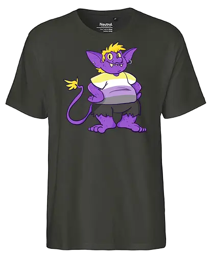 Nonbinary Goblin  - Queer, Pride, Goblin, LGBTQIA, Non binary - Fairtrade T-Shirt