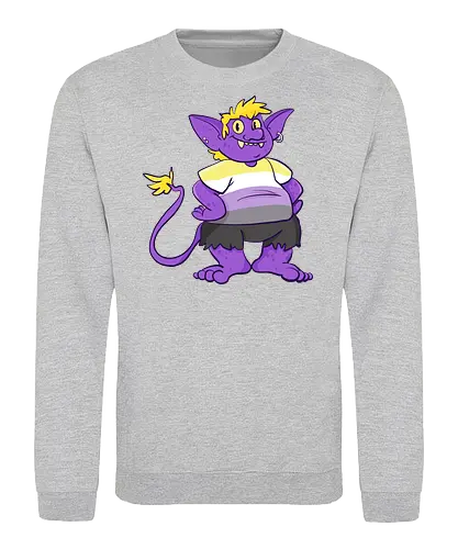 Nonbinary Goblin  - Queer, Pride, Goblin, LGBTQIA, Non binary - Sweatshirt