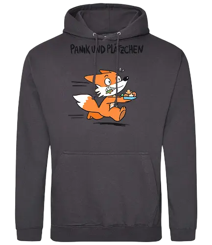 Panik und Plätzchen (schwarze Schrift) - Weihnachten, Xmas, Yule, Fuchs - Standard Hoodie